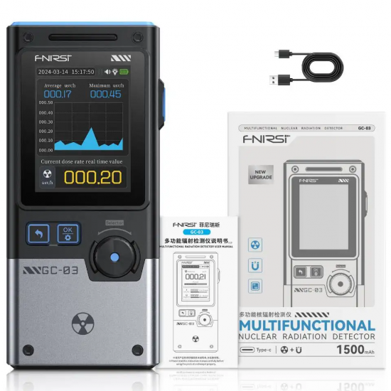 GC03 GC-03 3-IN-1 Electric & Magnetic Field Strength Meter Electromagnetic Nuclear Radiation Detector RF Power Temperature