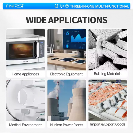 GC03 GC-03 3-IN-1 Electric & Magnetic Field Strength Meter Electromagnetic Nuclear Radiation Detector RF Power Temperature